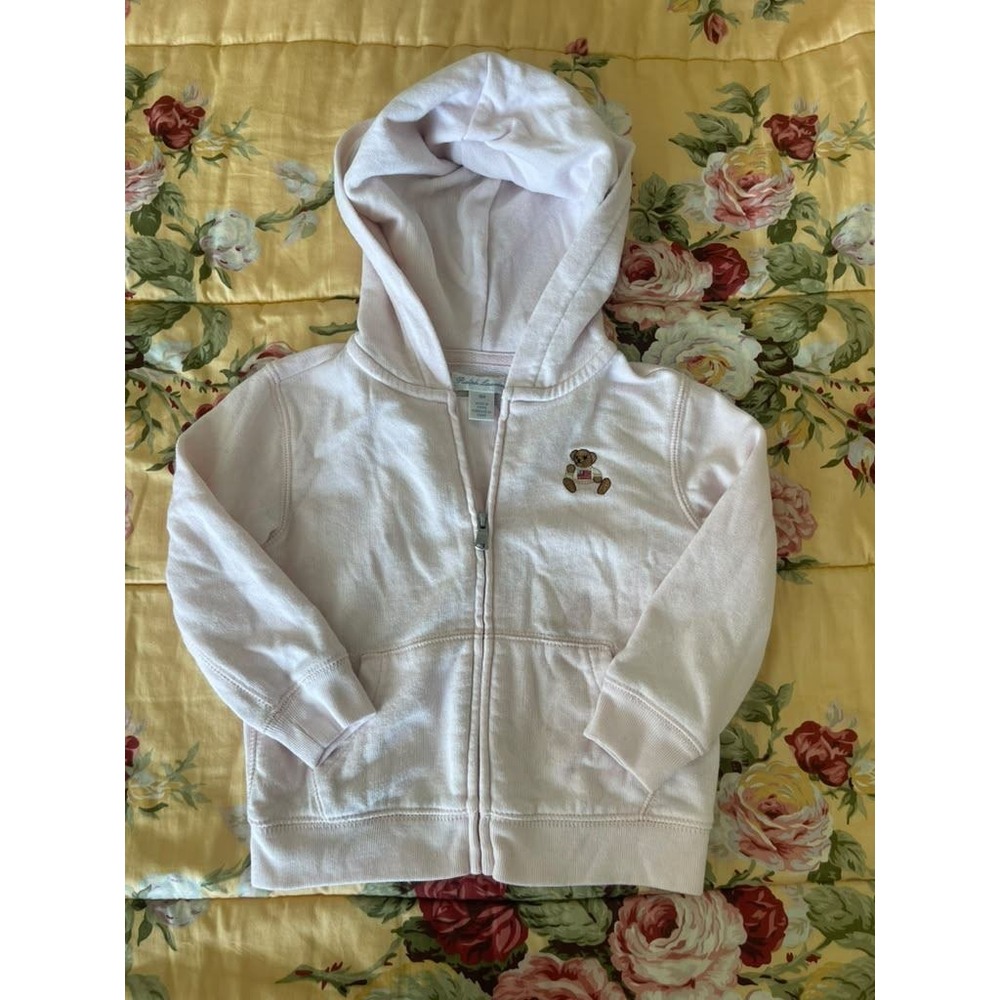 Ralph Lauren Kids Pink Polo Bear Full Zip Hoodie Sweatshirt 18M